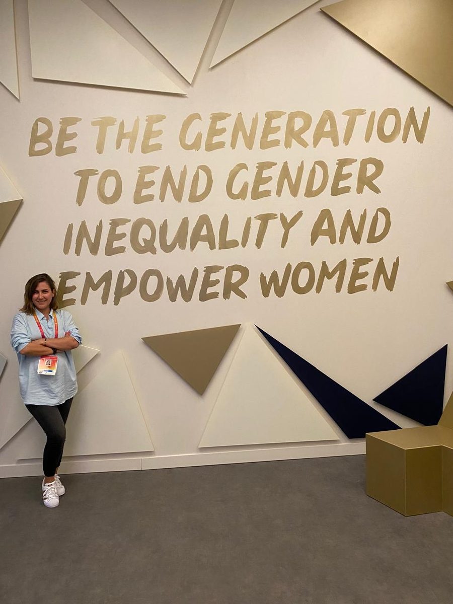 Eftal Efeçınar at the Women's Pavilion, Expo 2020 Dubai, 2021